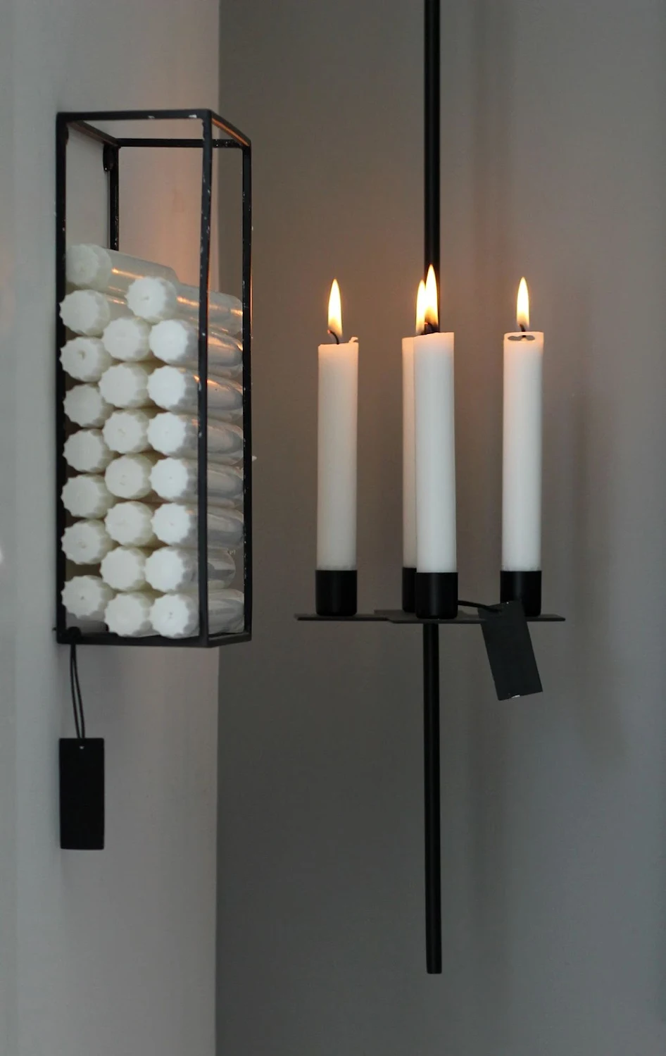 Lång ljusstake, Svart