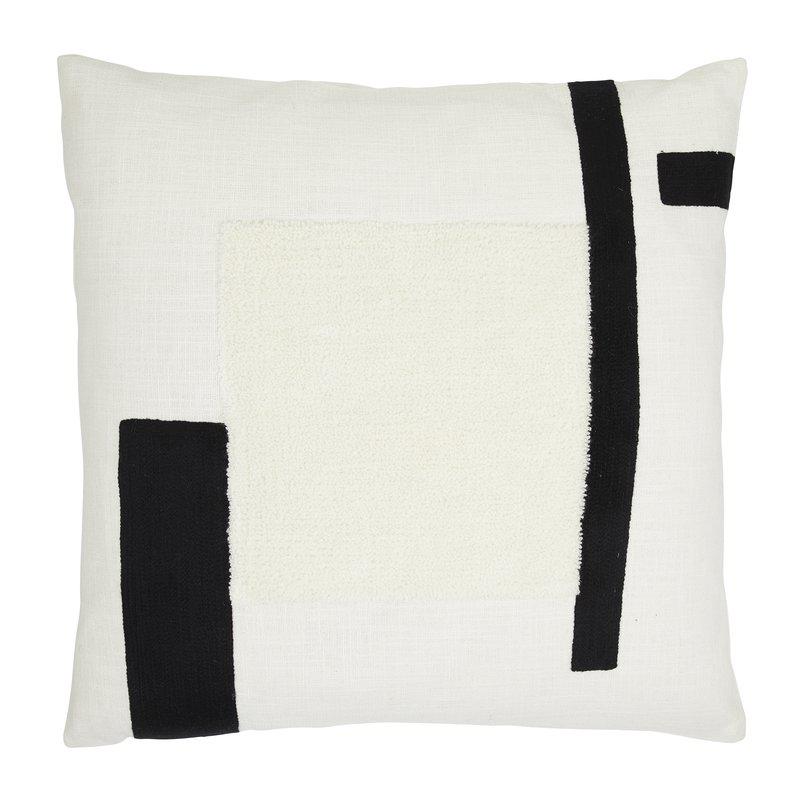 Bianca Kuddfodral, Vit/Svart, 50x50