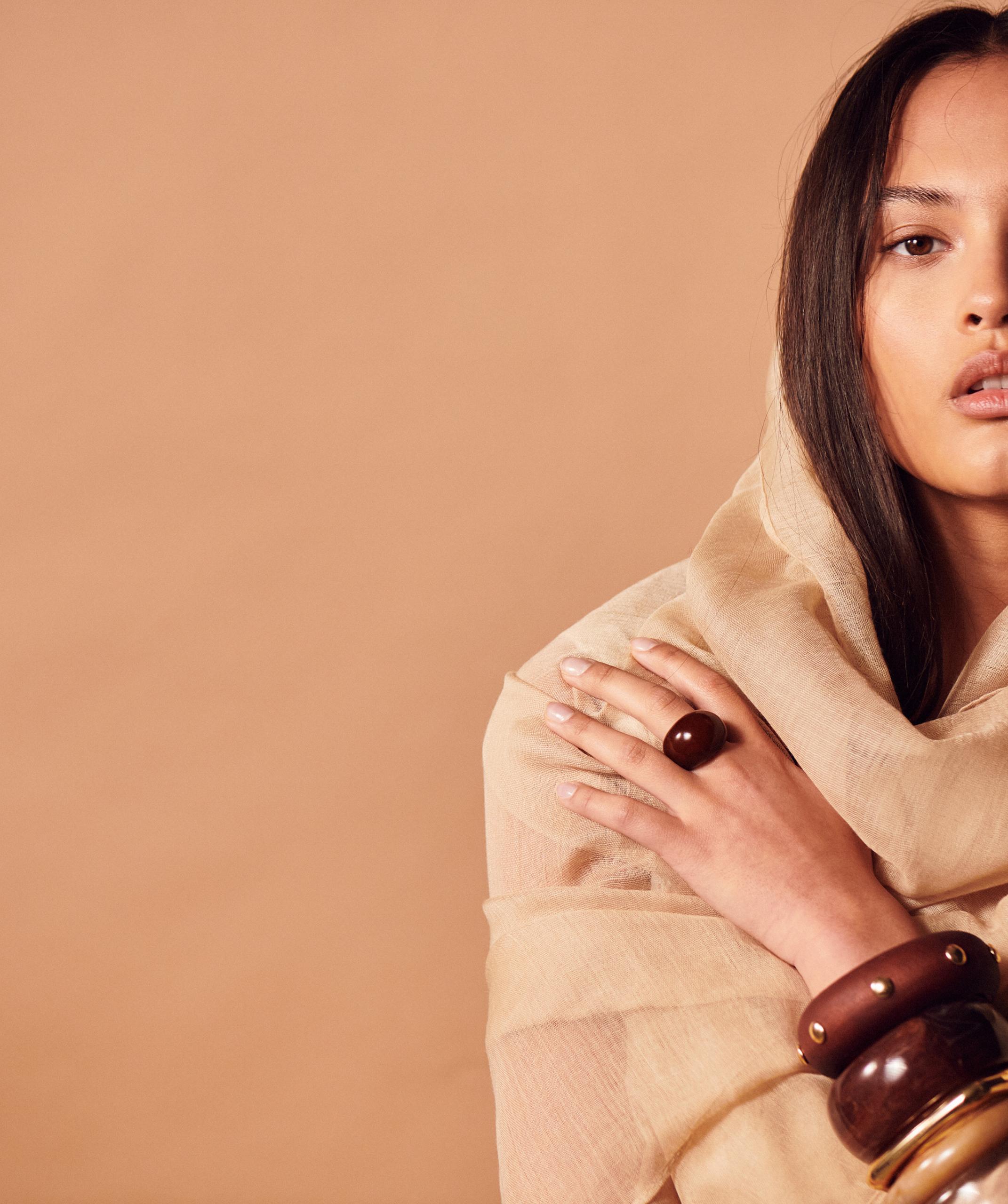 Beige Creme Ring