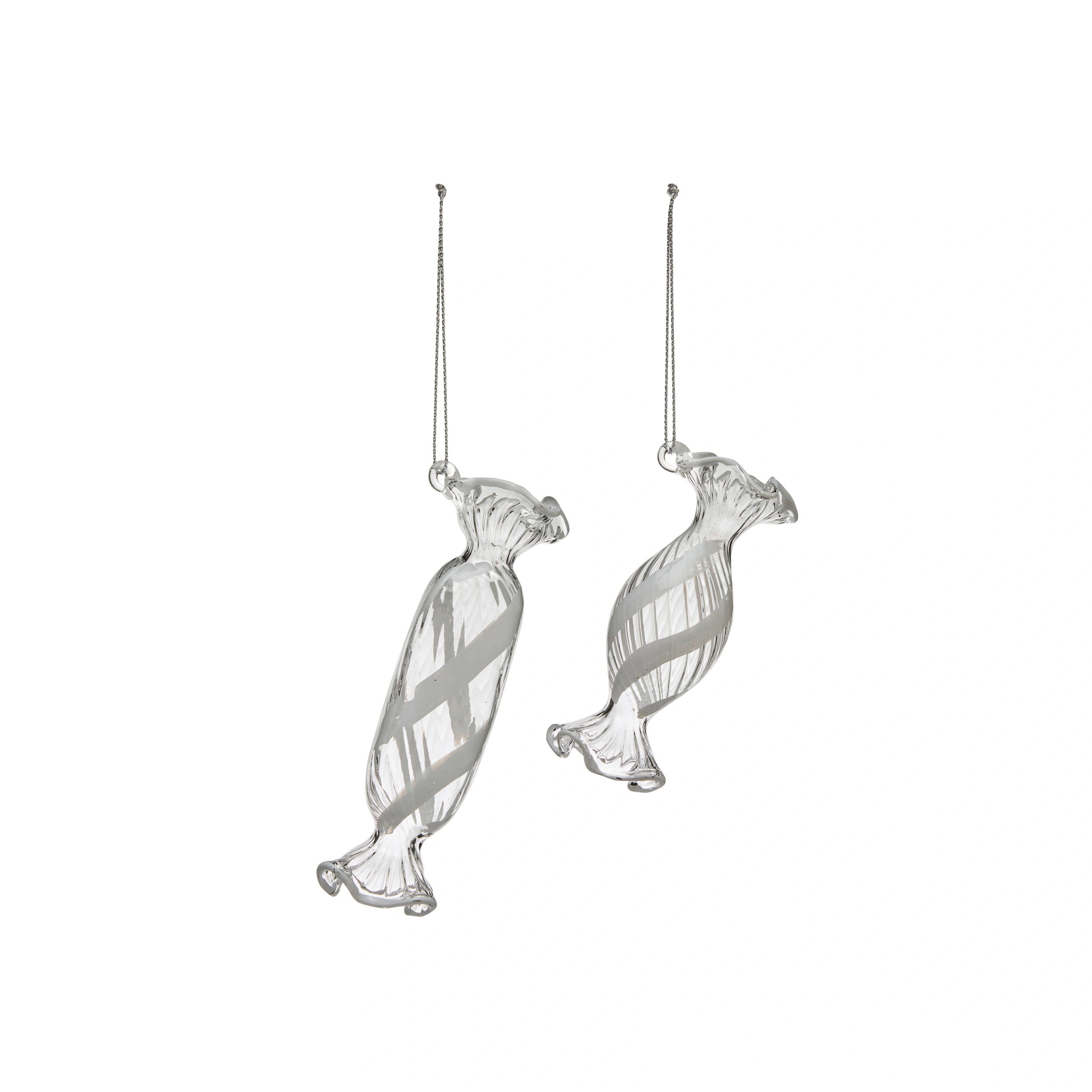 CANDY Julhänge 2-set Klar/Vit