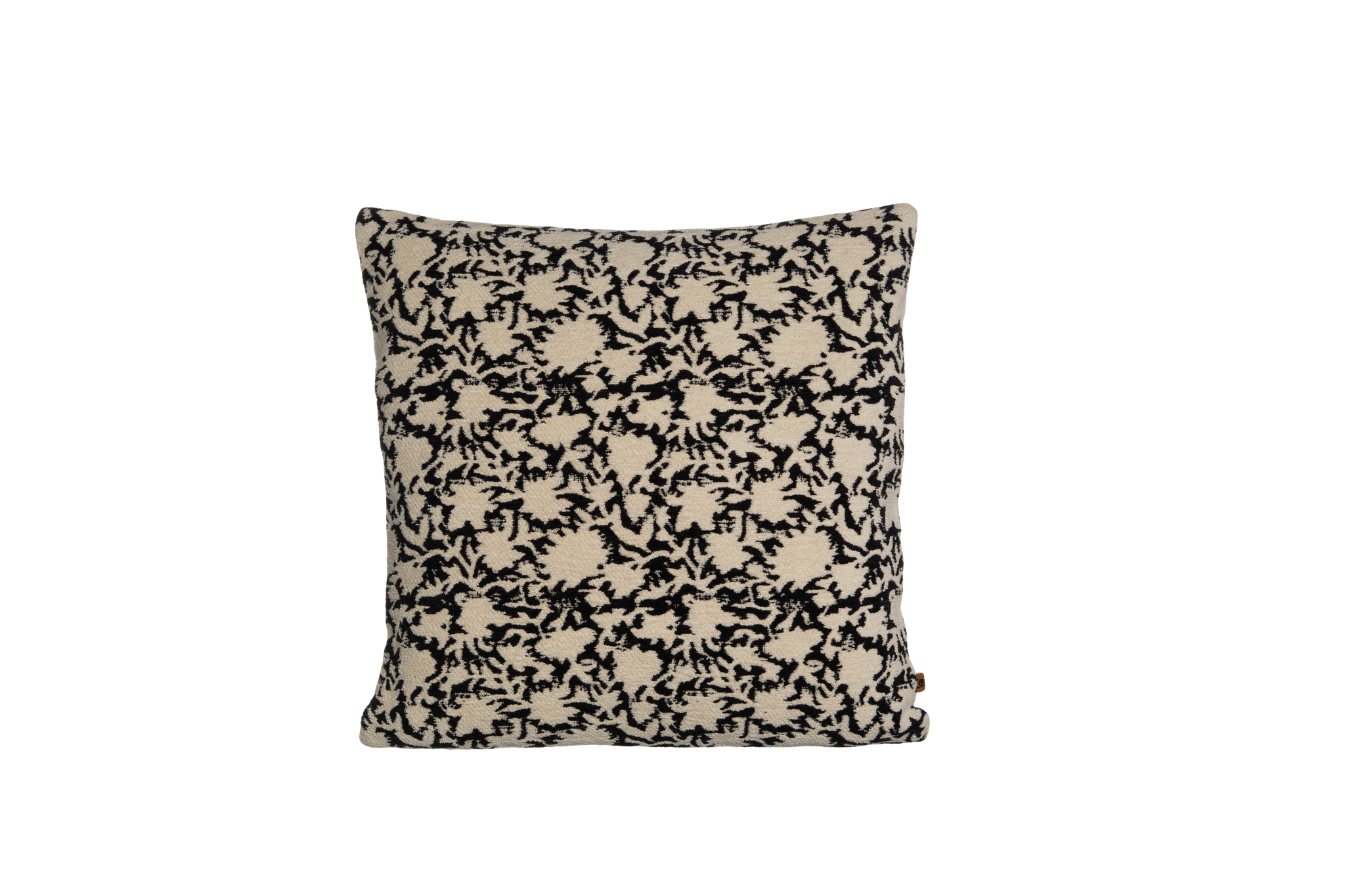 COZY cushion cover flower, black/ivory 45x45 cm