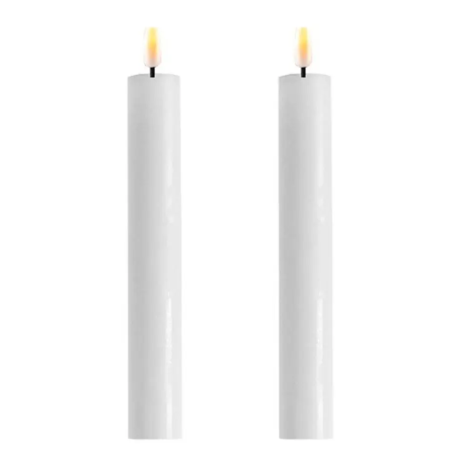 LED-kronljus 15cm, Vit, 2-pack