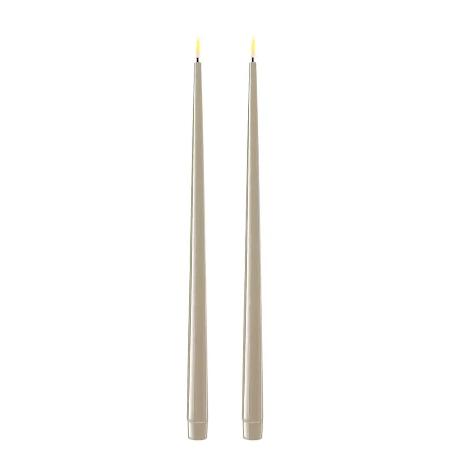 LED-ljus med lack, Sand 38cm, 2-pack