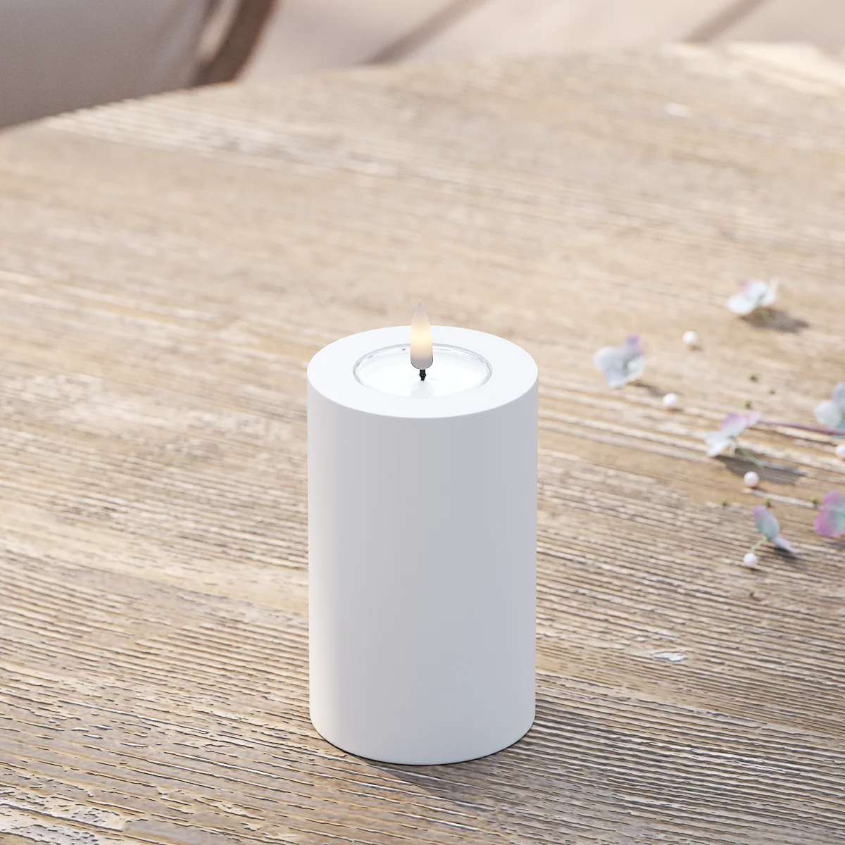 LED blockljus för utomhusbruk Ø 7,5 x 12,5 cm - Deluxe Homeart