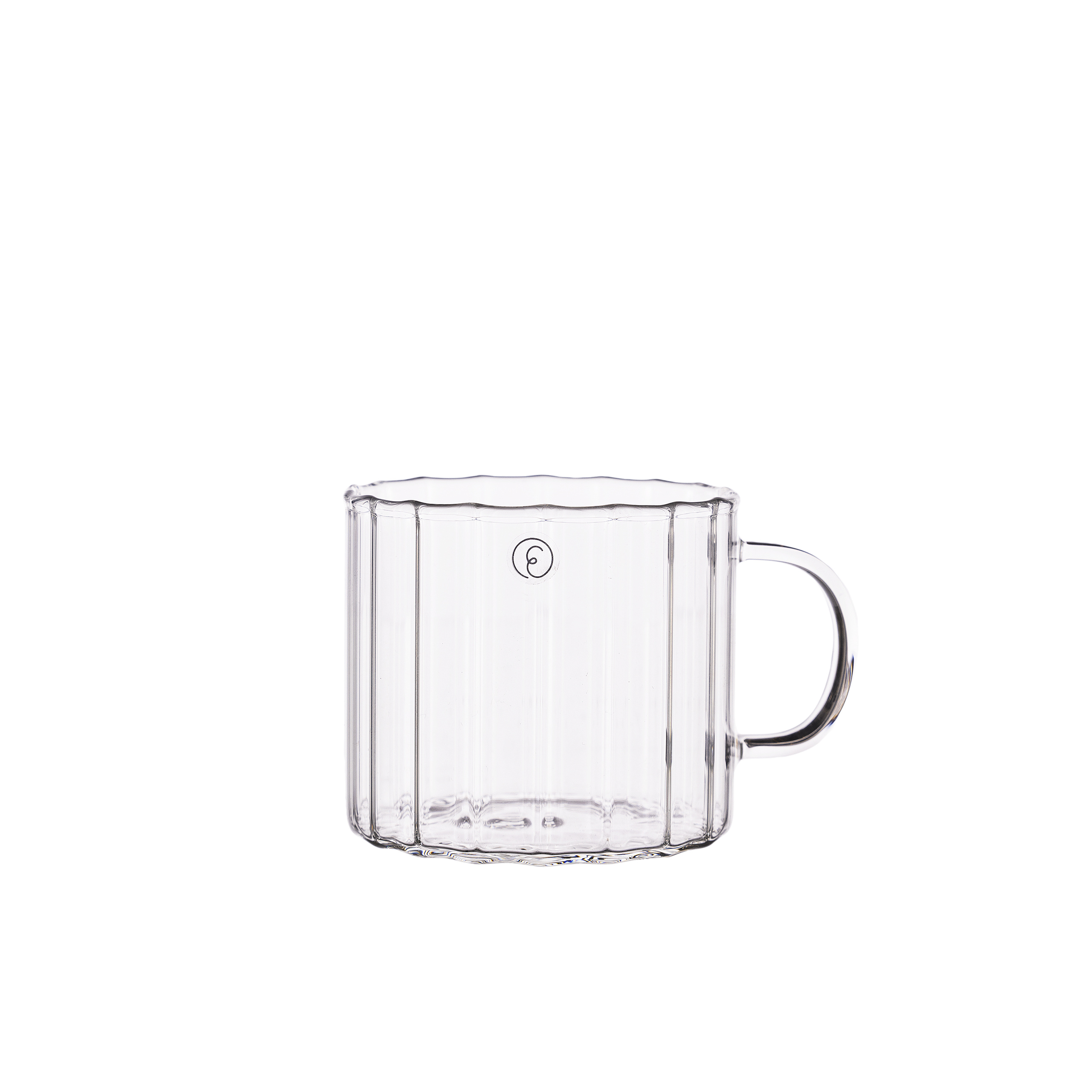 ERNST Glasmugg d8 h6 cm räfflad