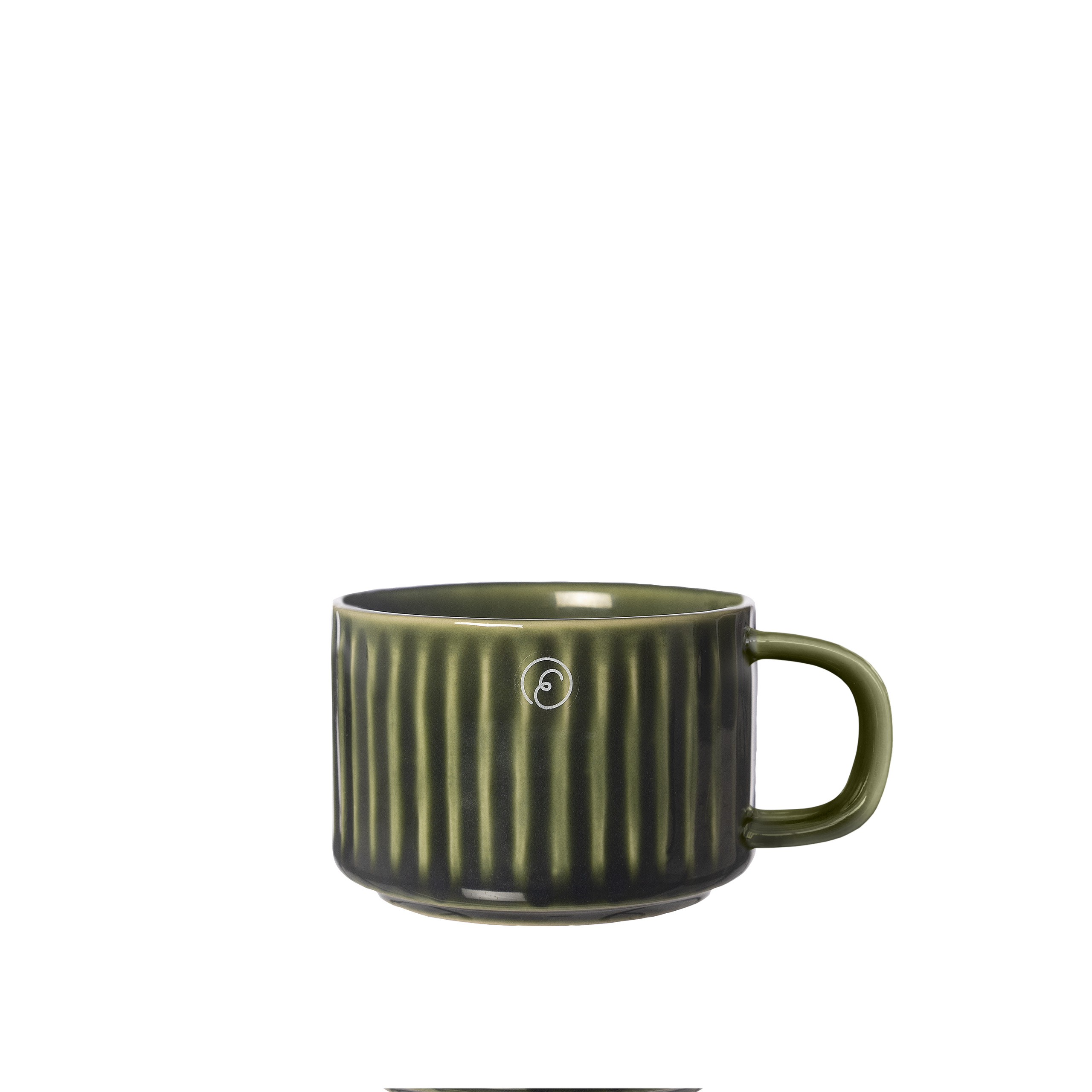 ERNST Glöggmugg d7,5 h5 cm grön räfflad