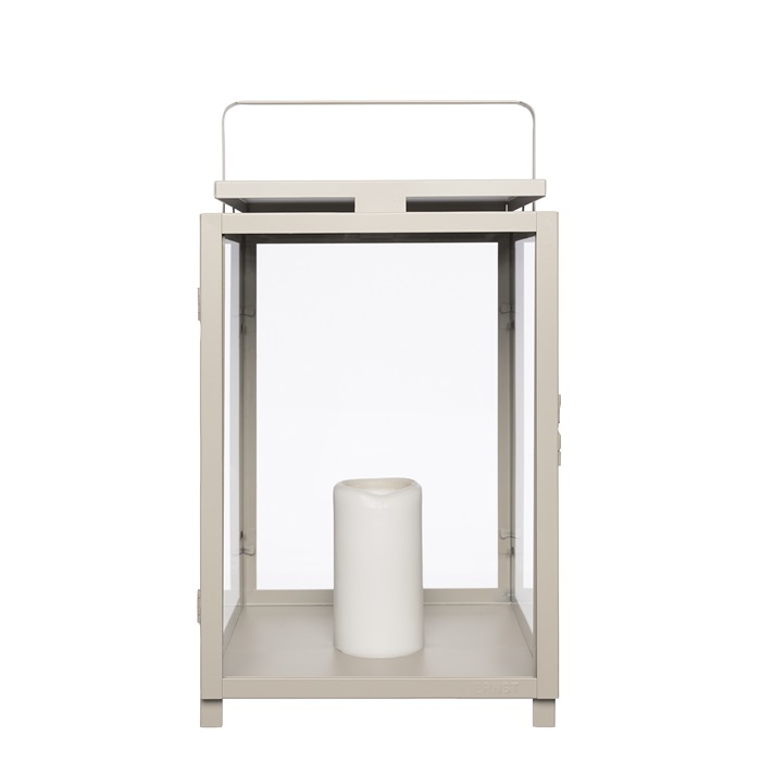 ERNST Lykta för blockljus, beige