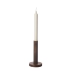 ERNST Ljusstake i Mörkt Trä, d8 h15 cm, Mörkbrun