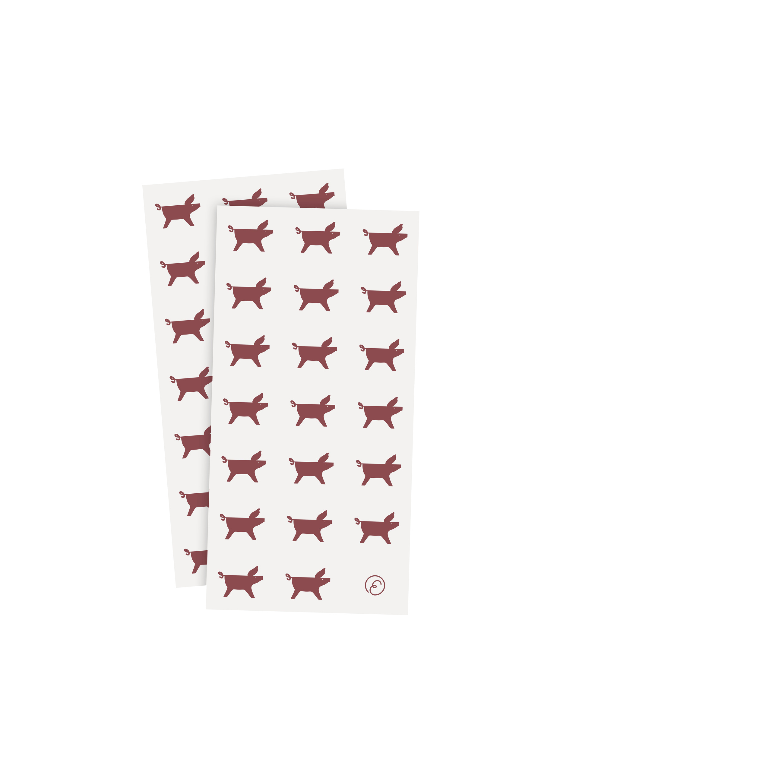 ERNST Servett 10x20 julgris vit/röd