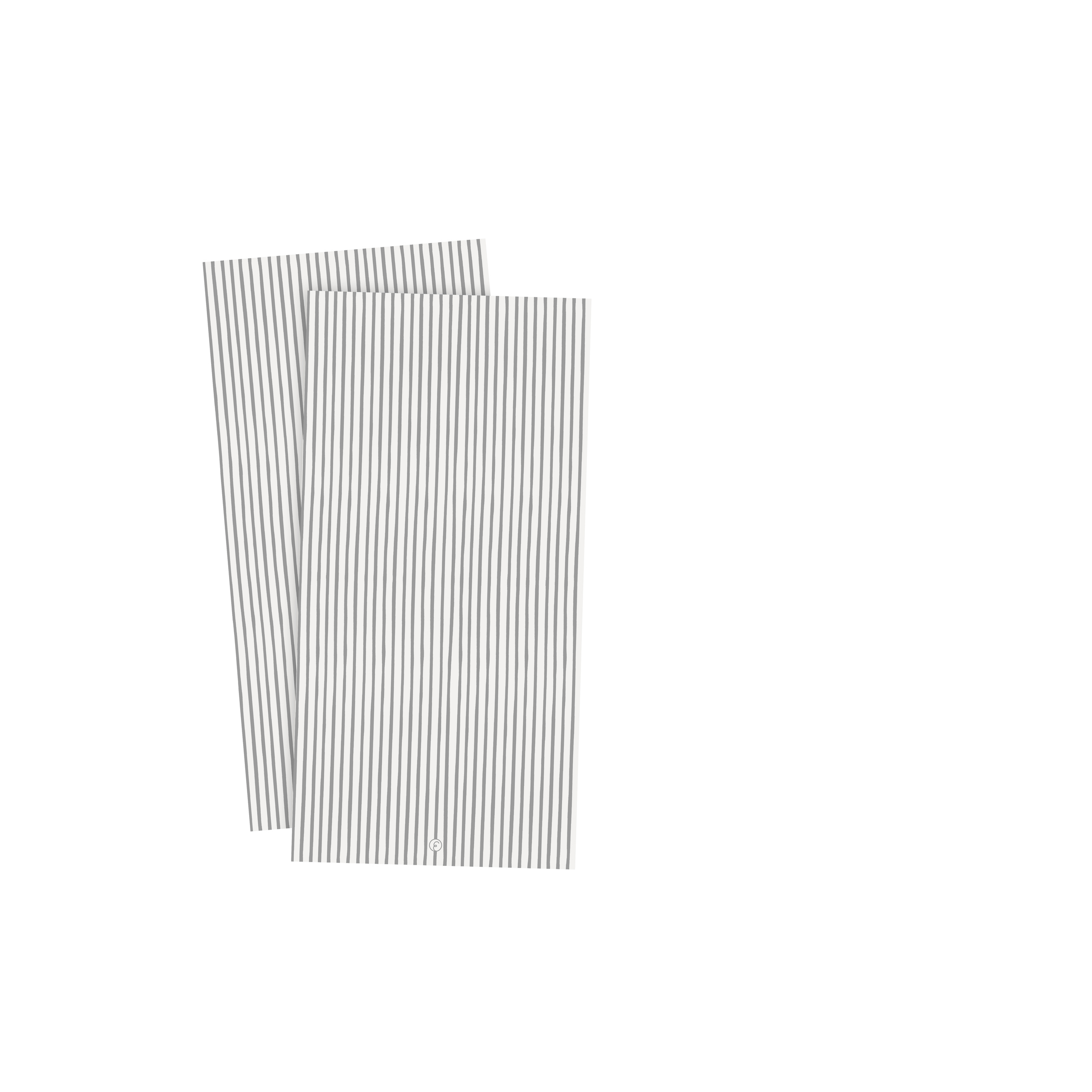 ERNST Servett 10x20cm vit med grå rand
