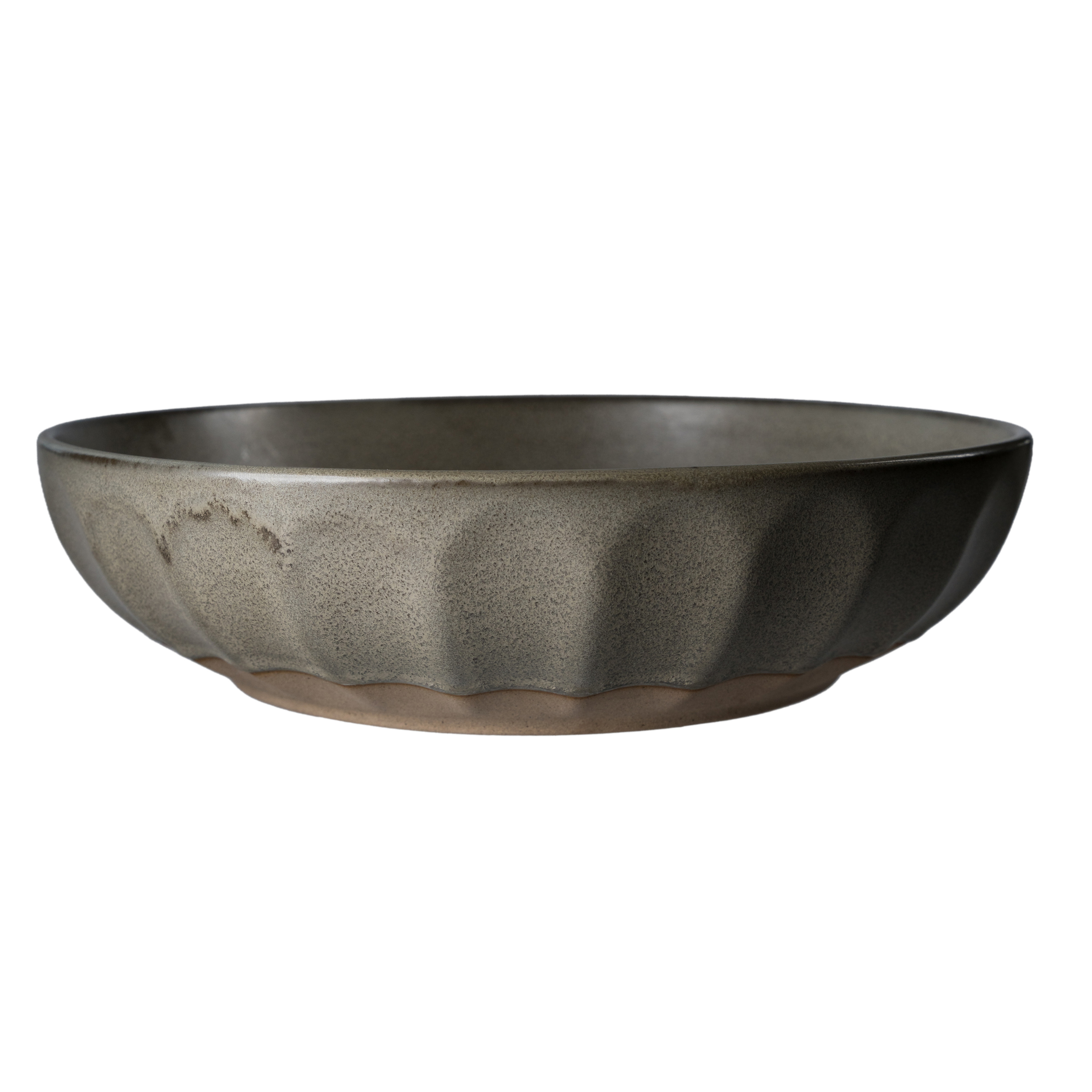 ERNST Skål d24 h6 cm grå/natur