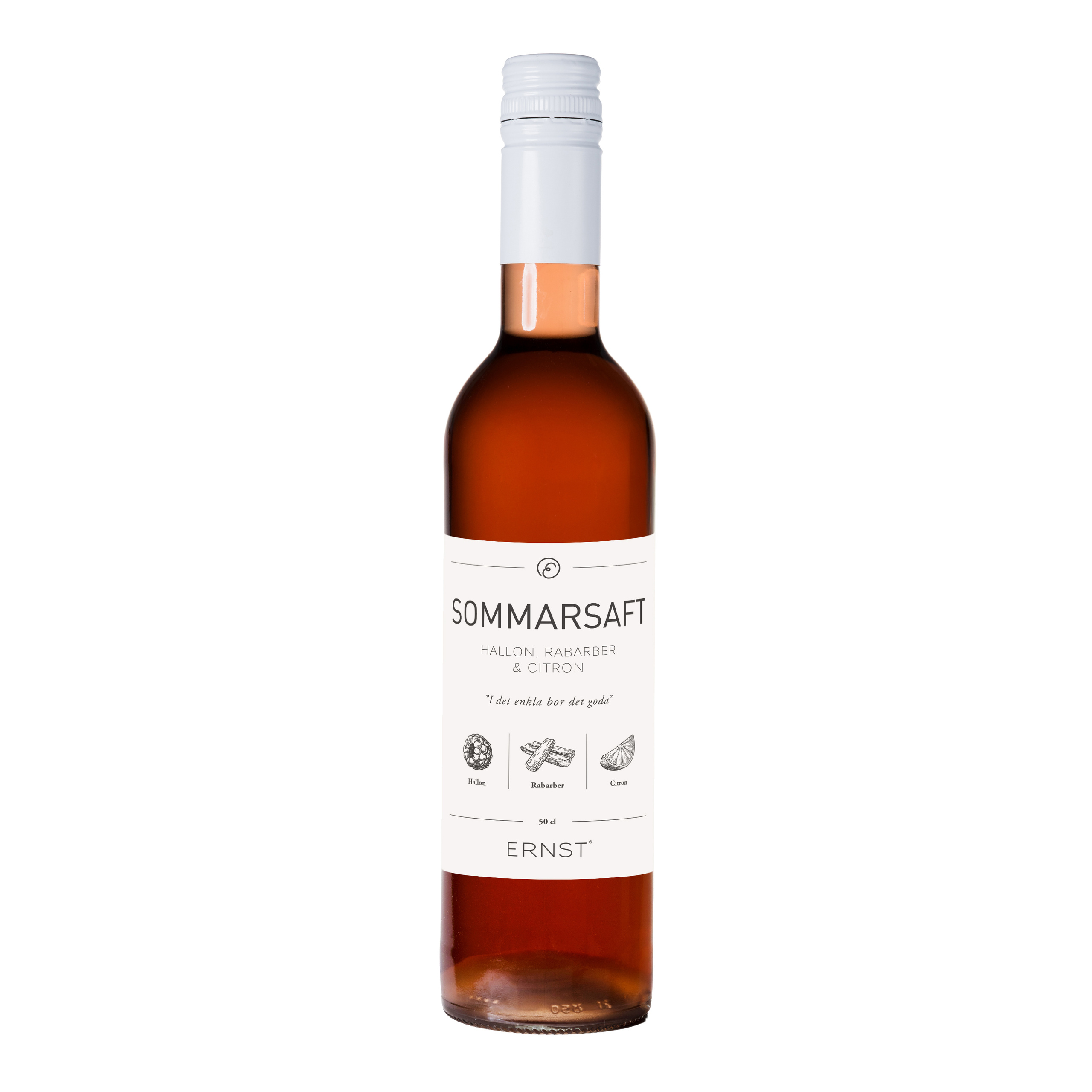 ERNST Sommarsaft Hallon, Rabarber och citron