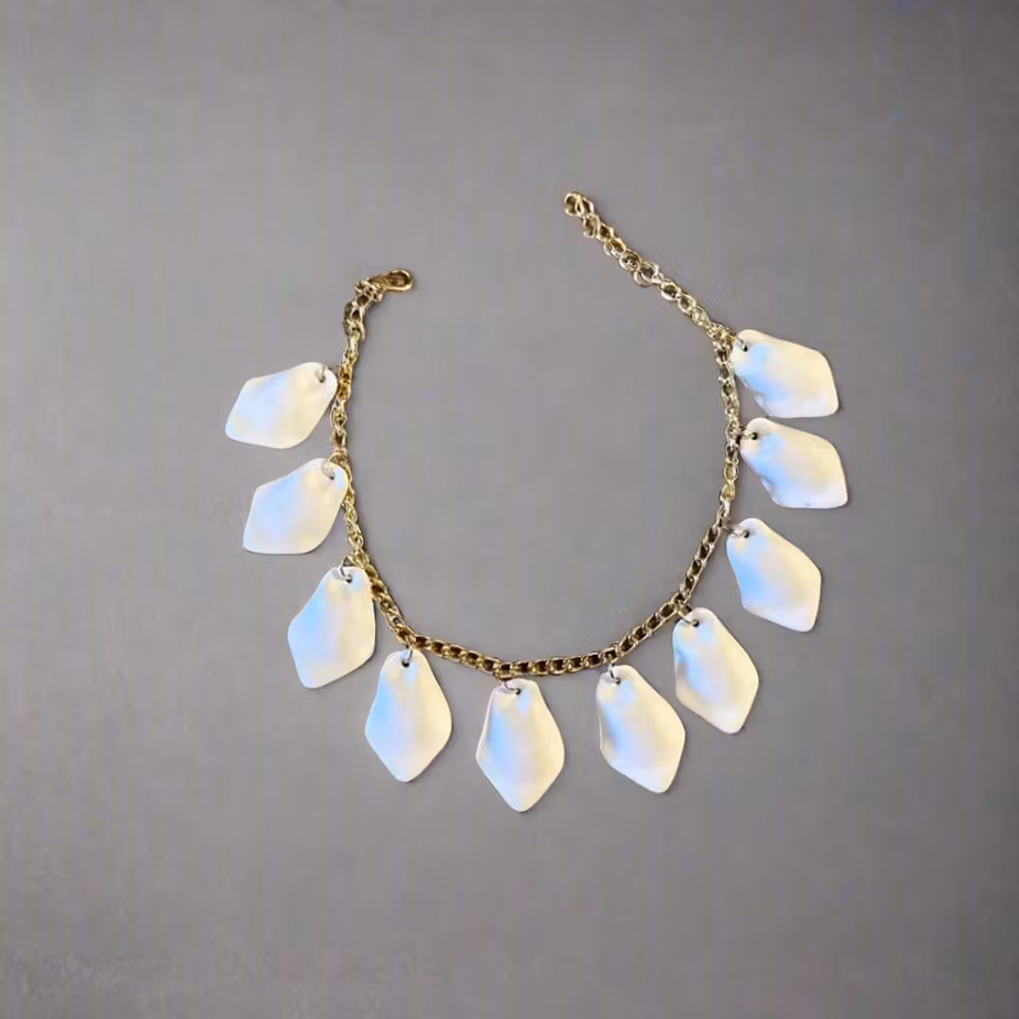 Armband Midnight Drops, vit