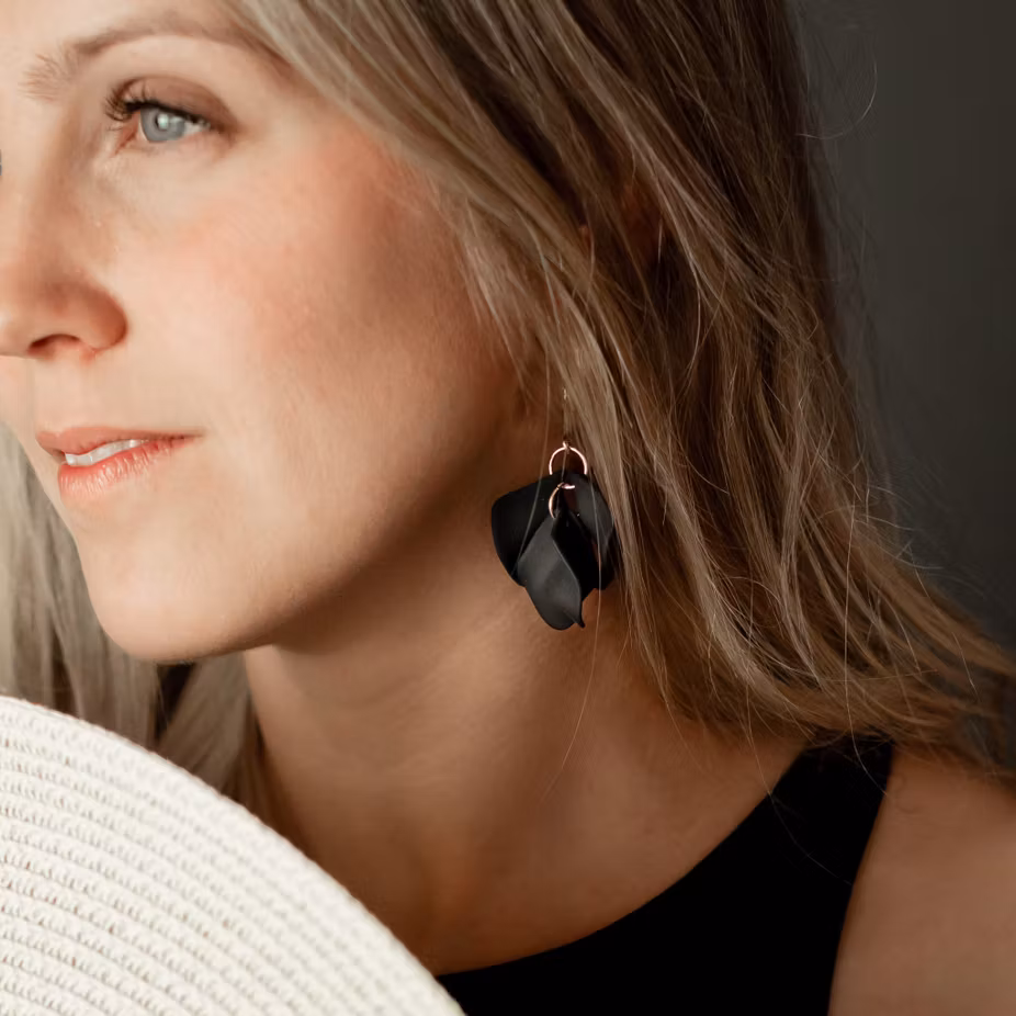 Örhänge Midnight Drops - Svart matt