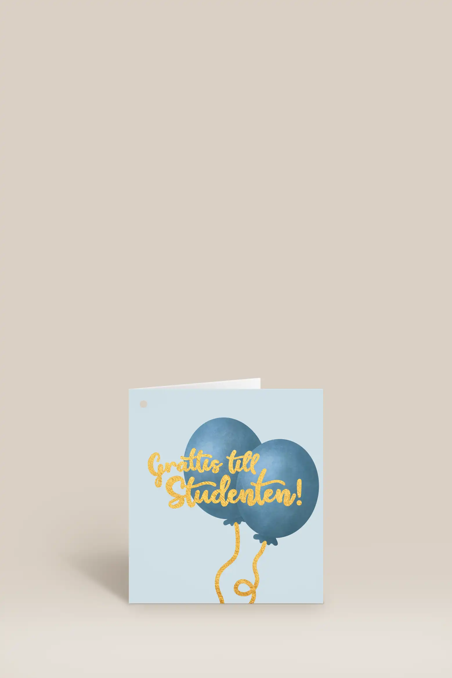 Gratulationskort Litet - Grattis till studenten ballonger