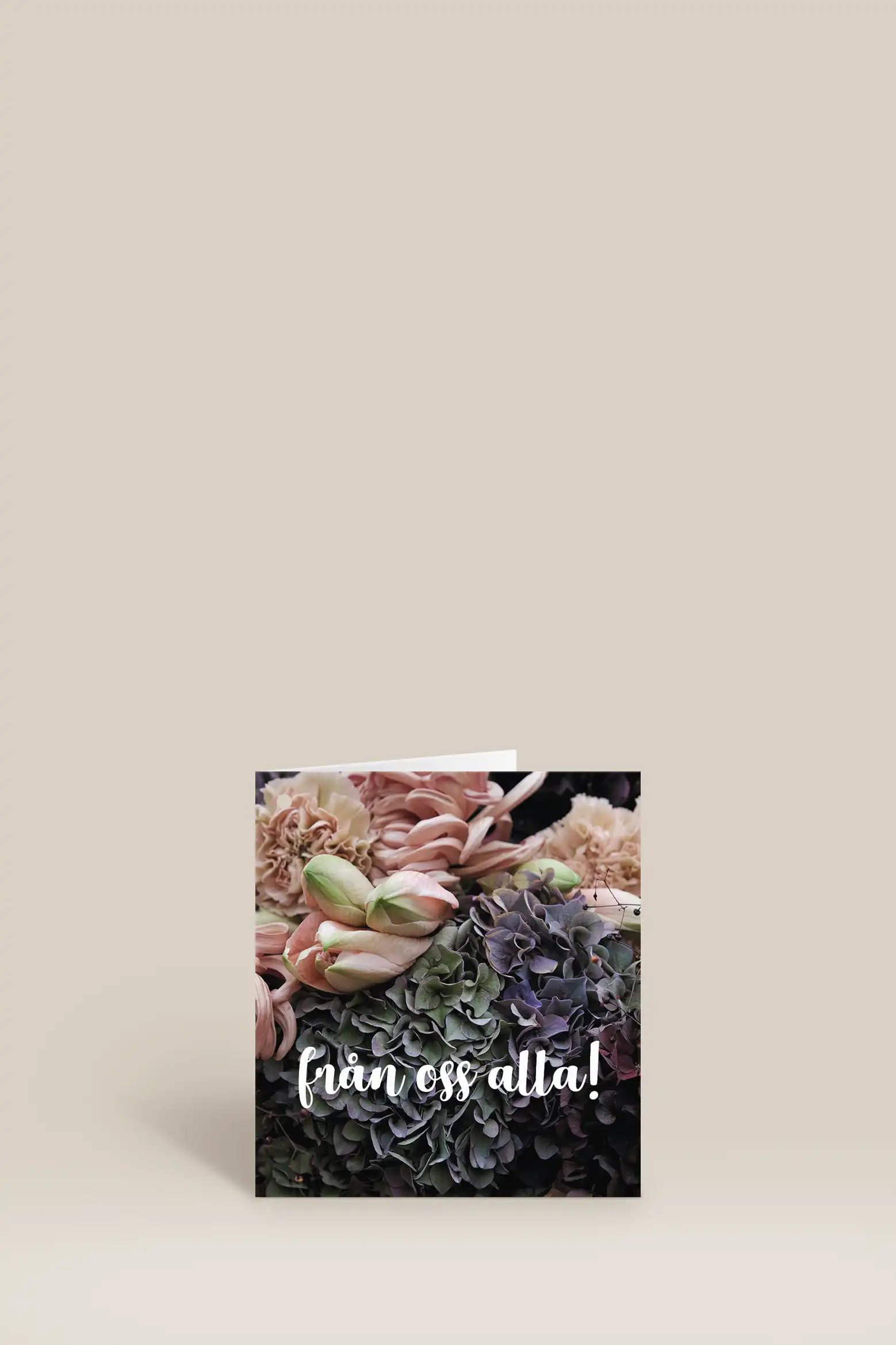 Gratulationskort Litet - Från oss alla blommor