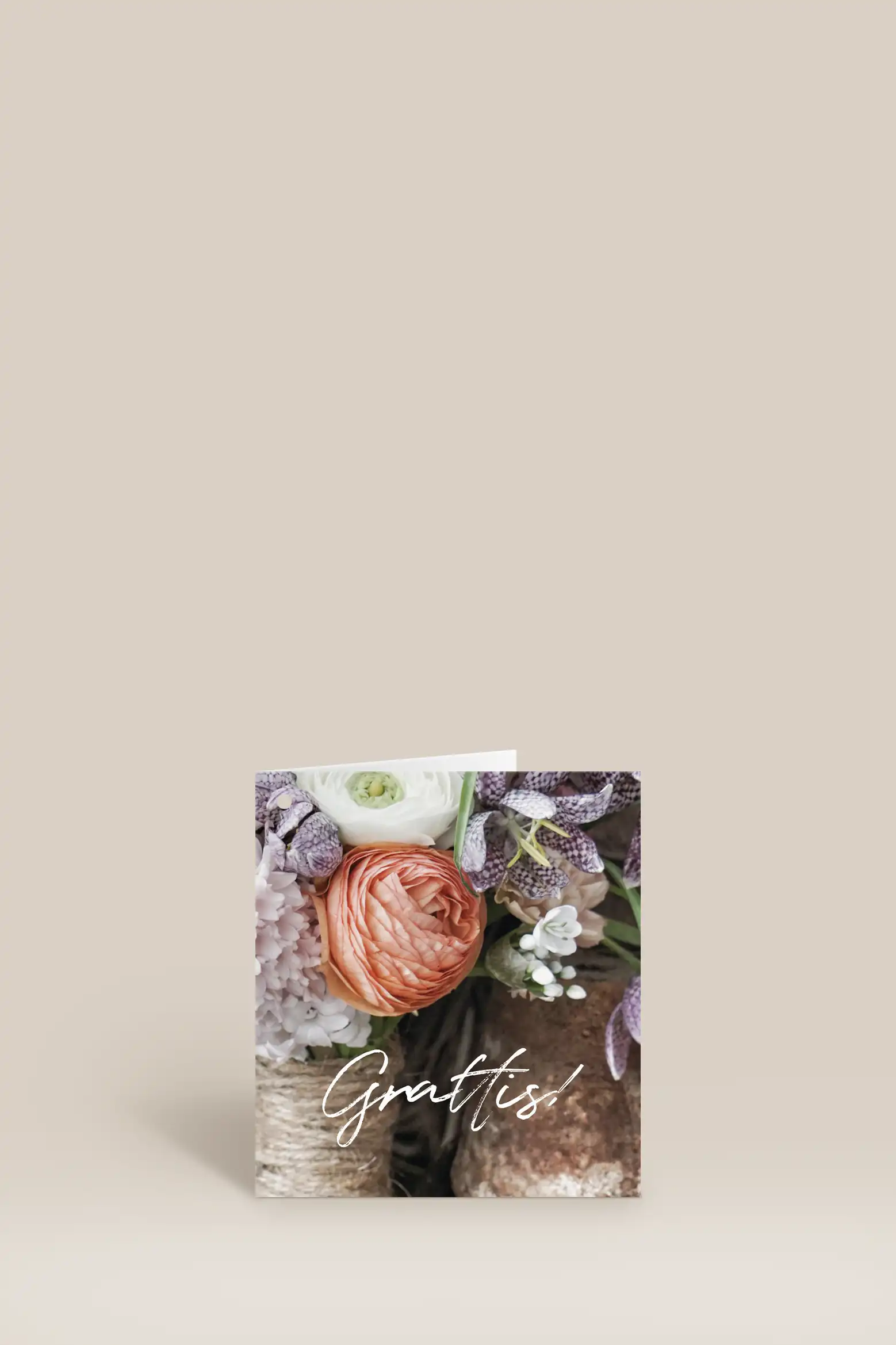 Gratulationskort Litet - Grattis blommor