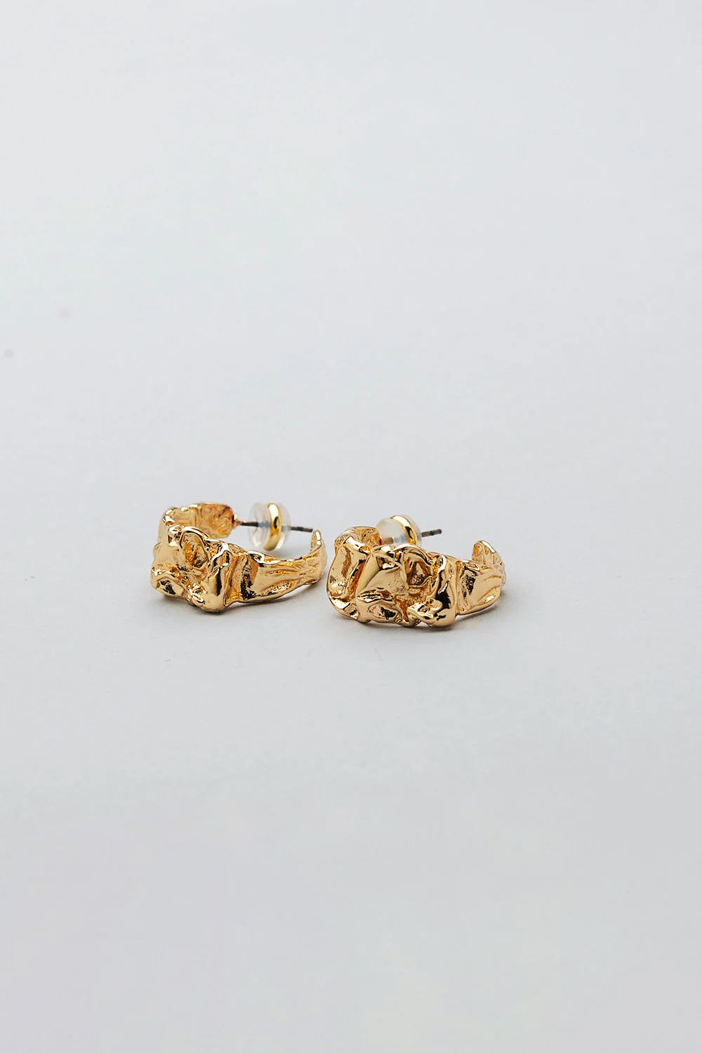 Hammered Hoops Gold M