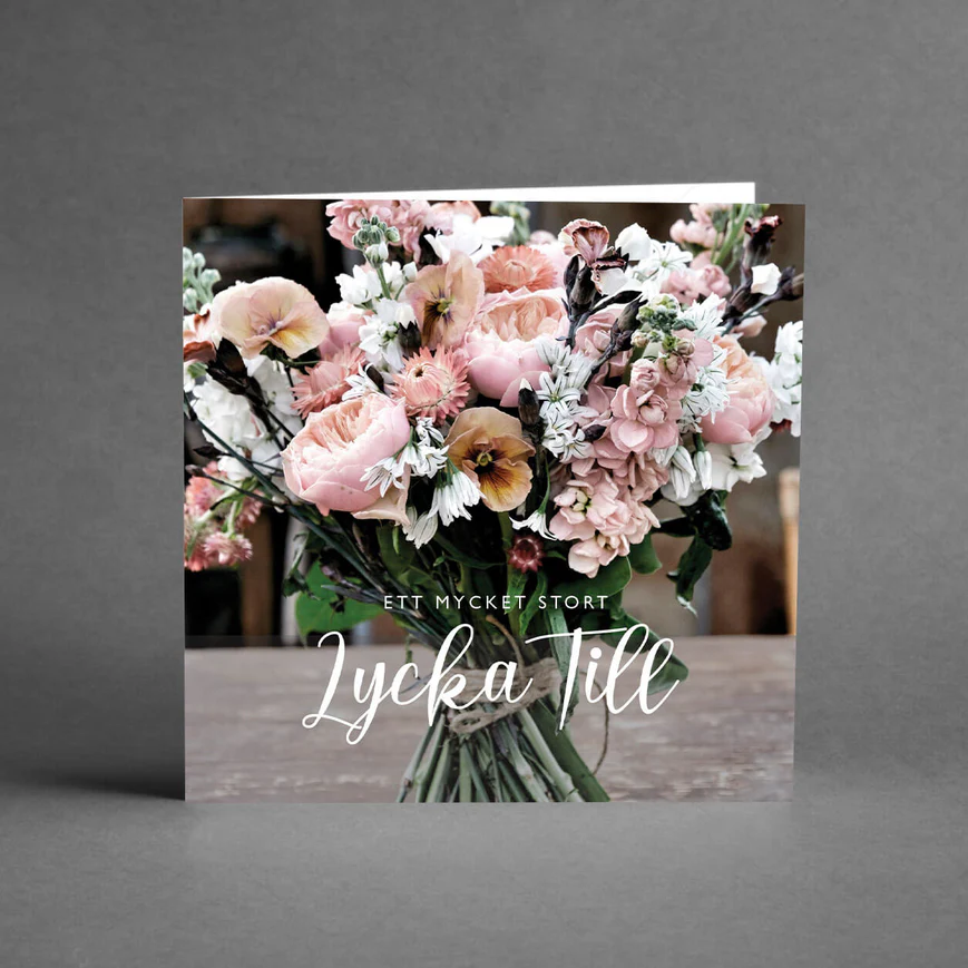 Gratulationskort Stort - Ett mycket stort lycka till