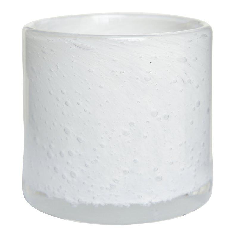 Lagoon Ljuslykta, Vit, 8x8x8 cm