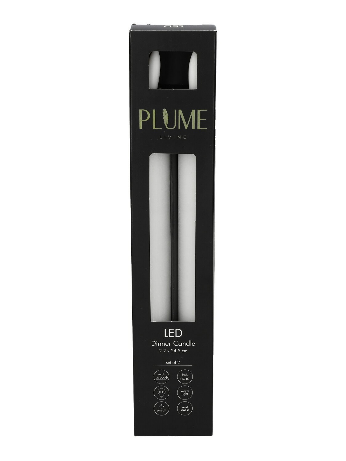 Lumina LED-ljus 2-set, Vit