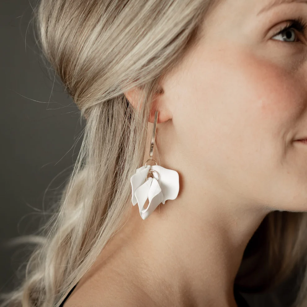 Örhängen Midnight Drops, White