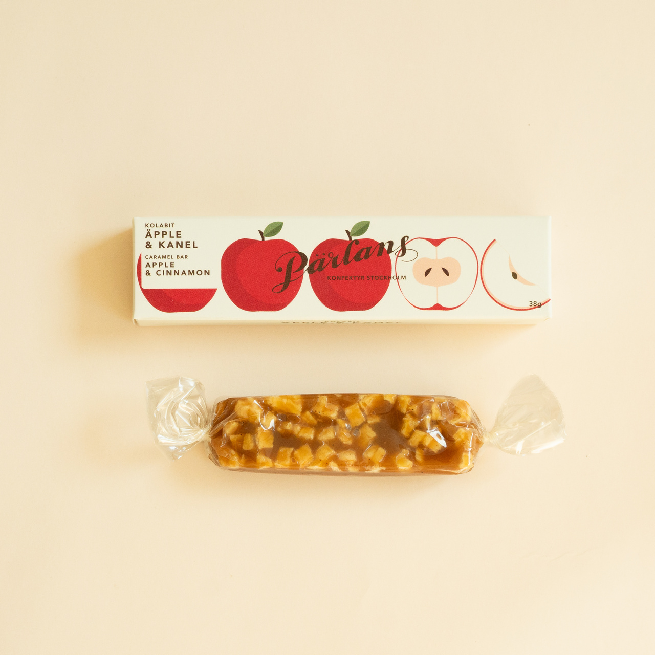 Pärlans kolabit Äpple & Kanel 38 gram