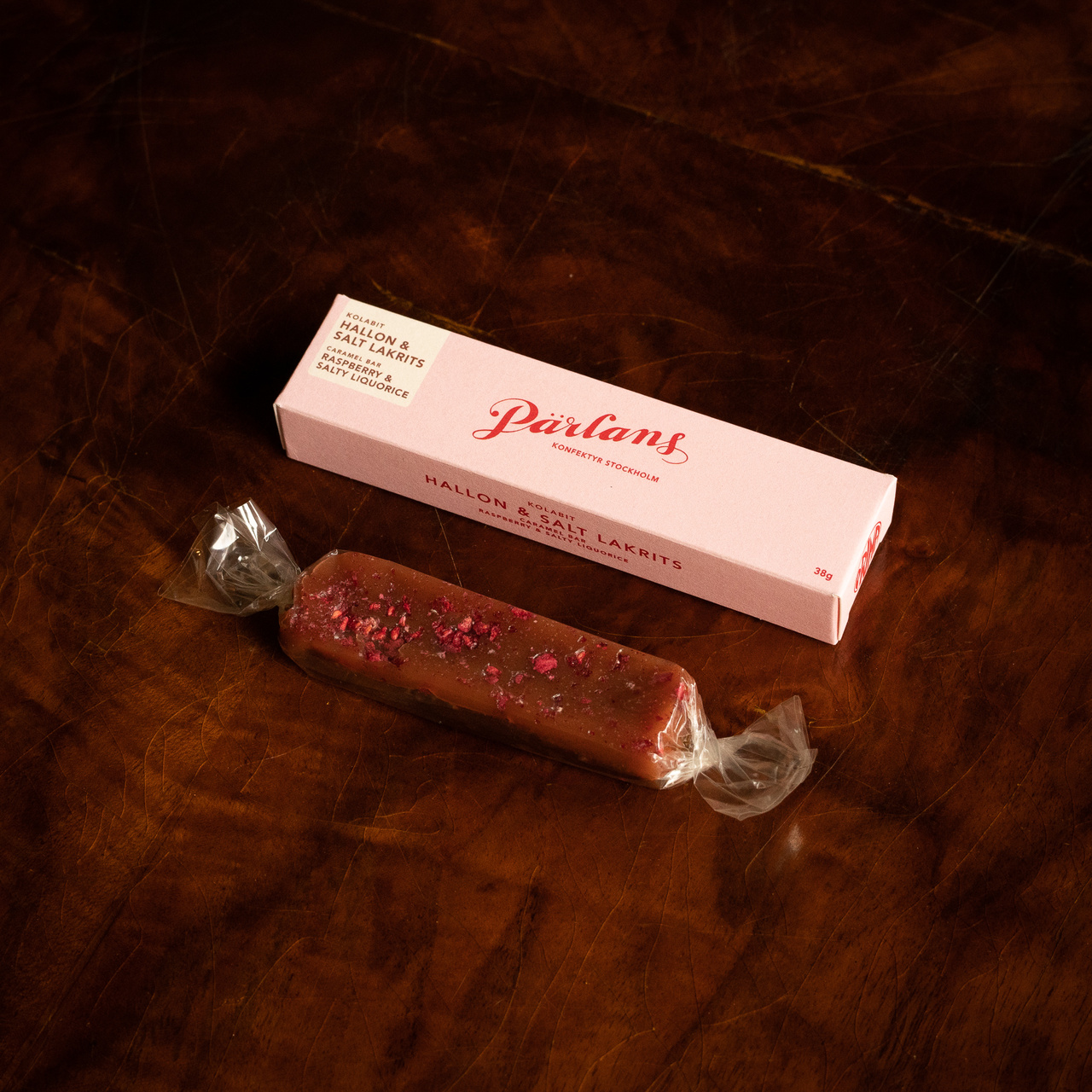 Pärlans kolabit Hallon & Salt Lakrits 38 gram