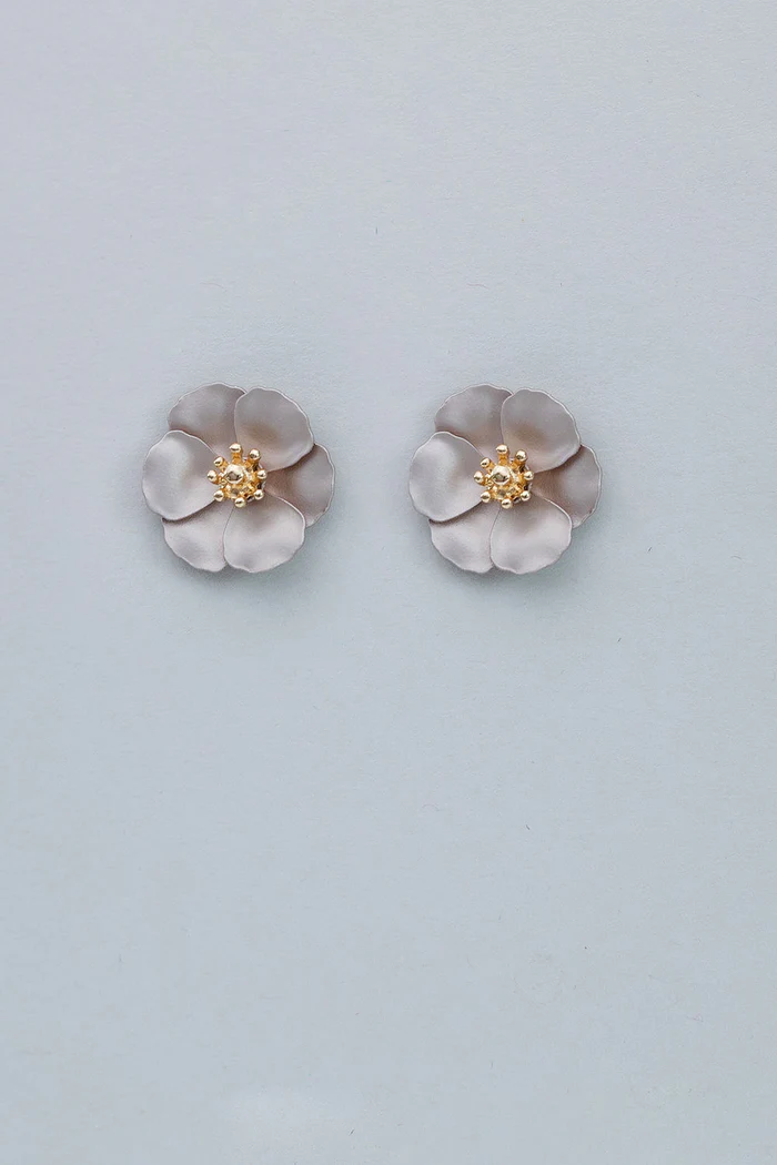 Flower Small Earrings Nougat